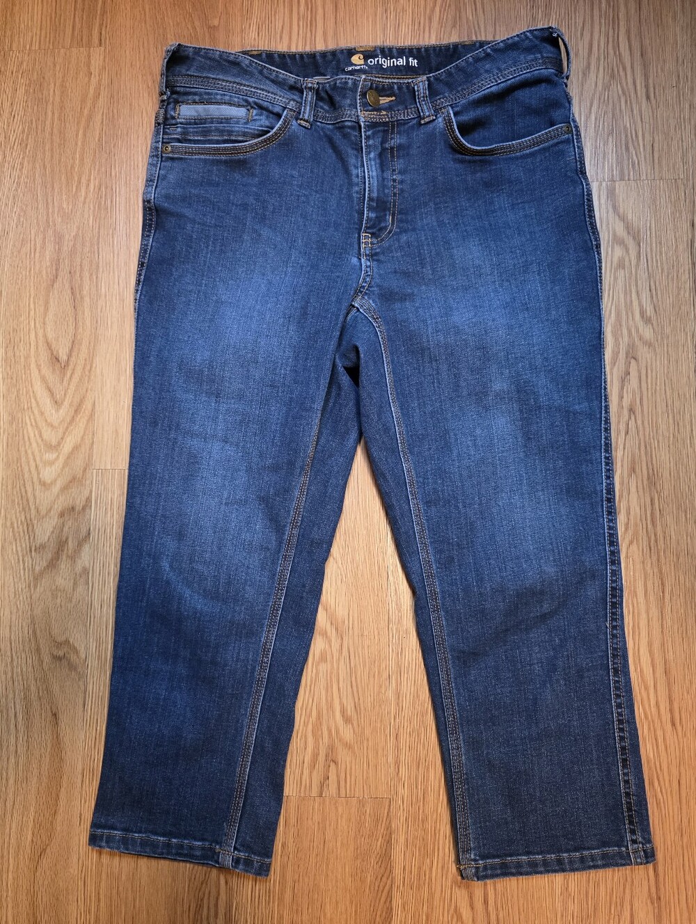 Carhartt Original Fit Blue Denim Crop Capri Jeans Women’s Size 8